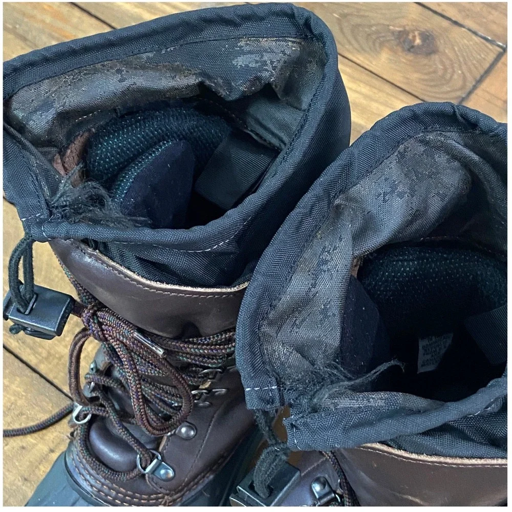 LL Bean Wildcat Boots Mens Brown Leather Insulated Winter Duck boots womens 9.5